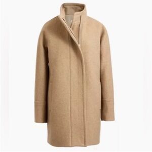 J. Crew Factory City Coat in Tan Size 6 Wool Blend